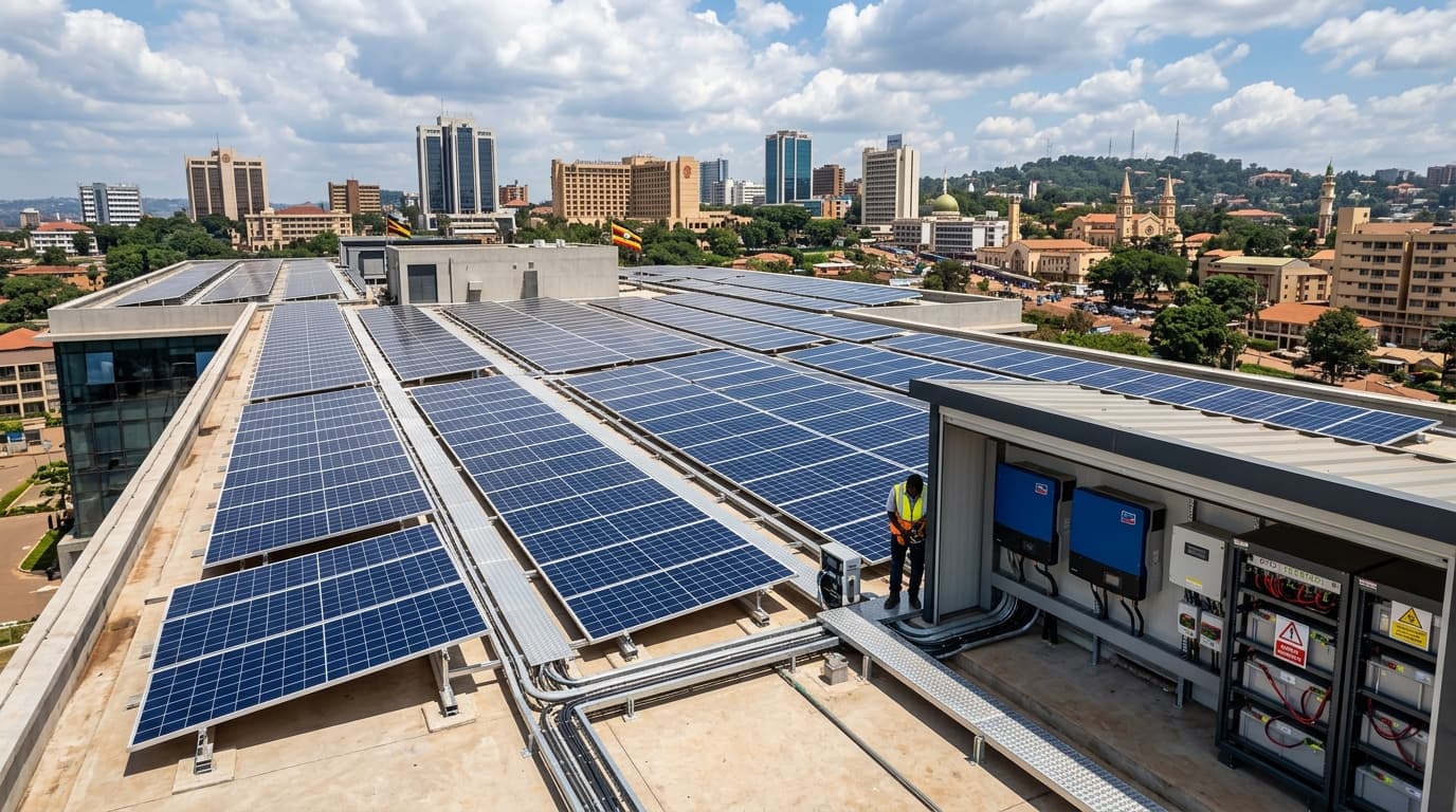 Commercial solar power array